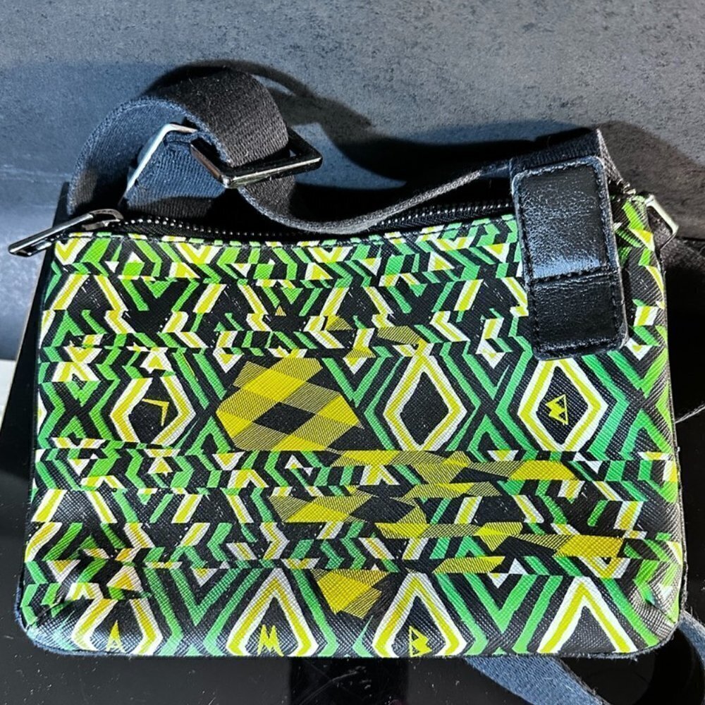 L.A.M.B Bag Green EUC Authentic Handbag Pocketbook Crossbody Tribal African Art